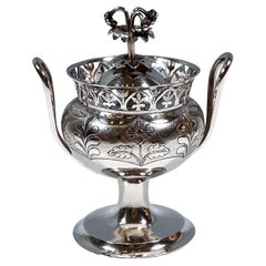 Antique Vienna Empire Silver Sugar Urn, Budapest, Hungary, Circa 1805