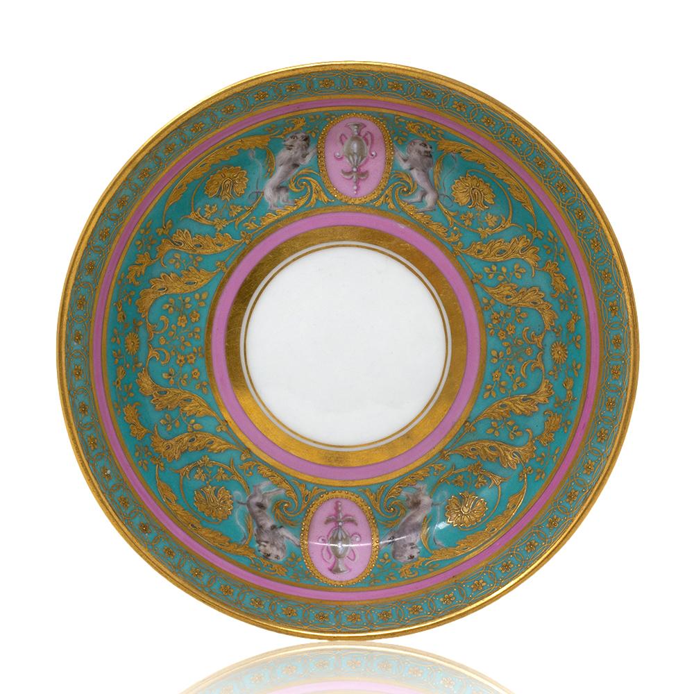Tazza e piattino antichi in porcellana di Vienna in vendita 6