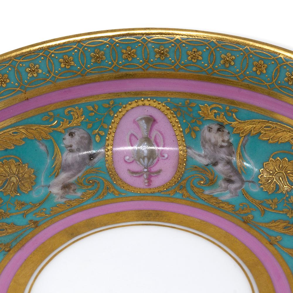 Tazza e piattino antichi in porcellana di Vienna in vendita 8