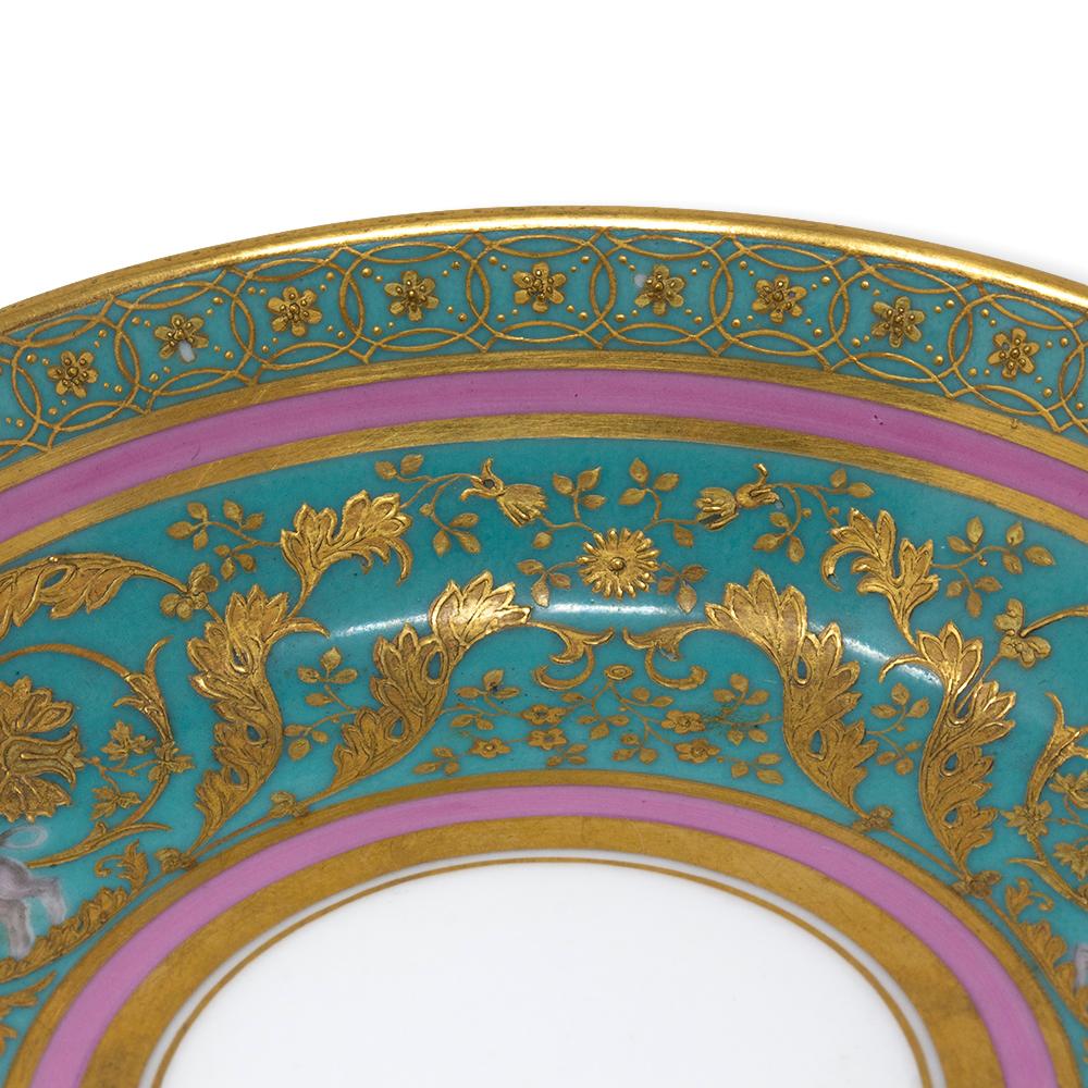 Tazza e piattino antichi in porcellana di Vienna in vendita 9