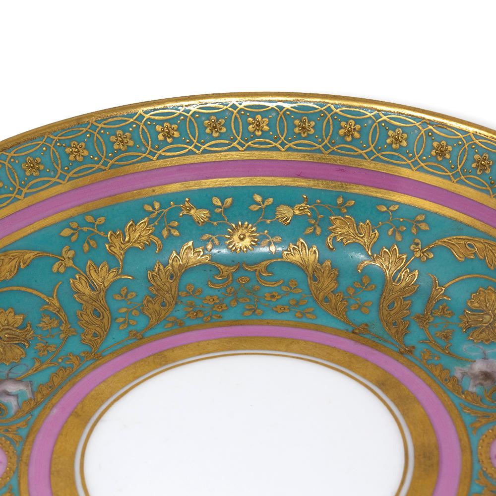 Tazza e piattino antichi in porcellana di Vienna in vendita 11
