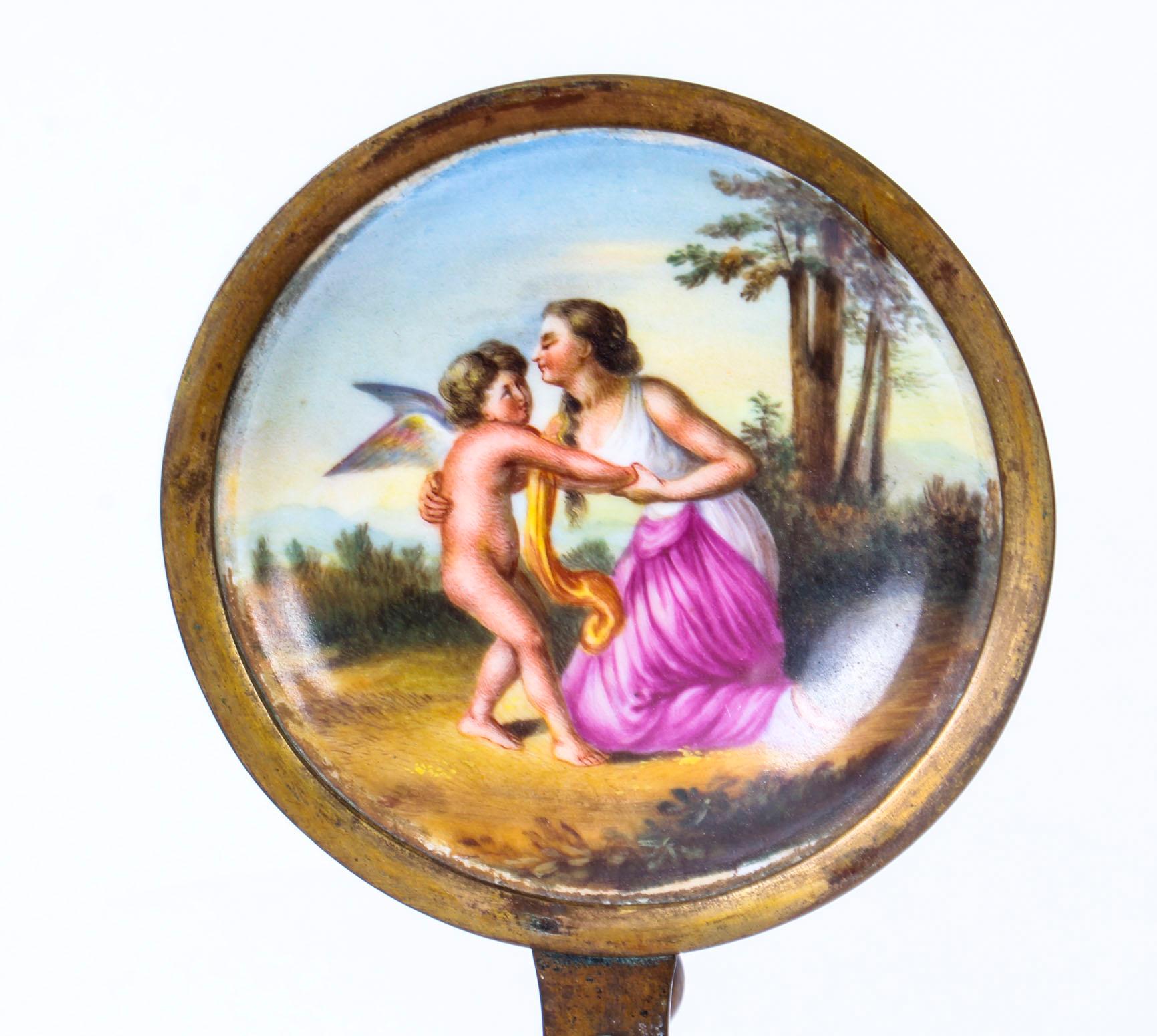 Antique Vienna Porcelain Lidded Tankard with Amor and Psyche, 19th Century 3