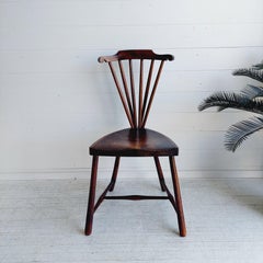 Antique Vienna Secession Modern "Fan-back" Chair, Adolf Loos Arts & Crafts 1900s