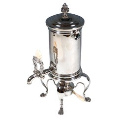 Antique Vienna Silver Samowar With Burner by Mayerhofer & Klinkosch, Dated 1840