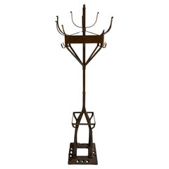 Antique Viennese Art Nouveau Coat Rack, After A Design by Adolf Loos, Ca 1913