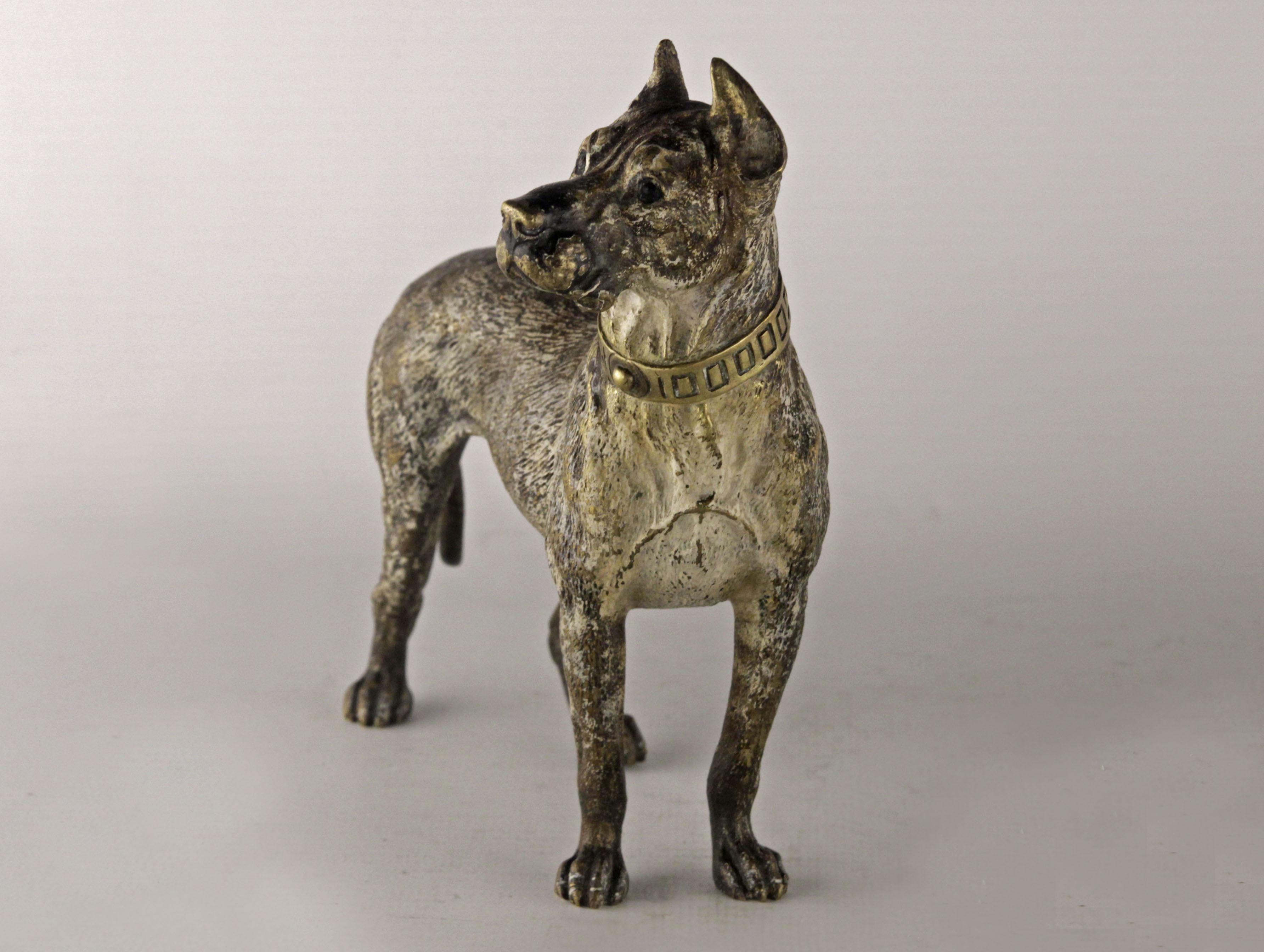 Art Deco Antique Viennese Bronze Dog