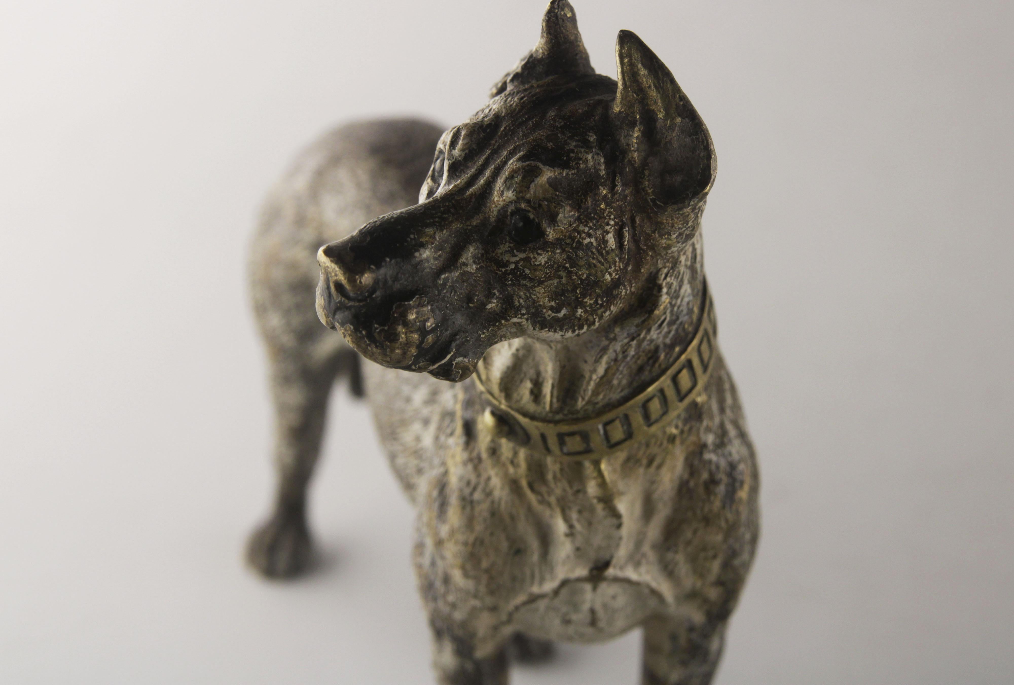 Austrian Antique Viennese Bronze Dog