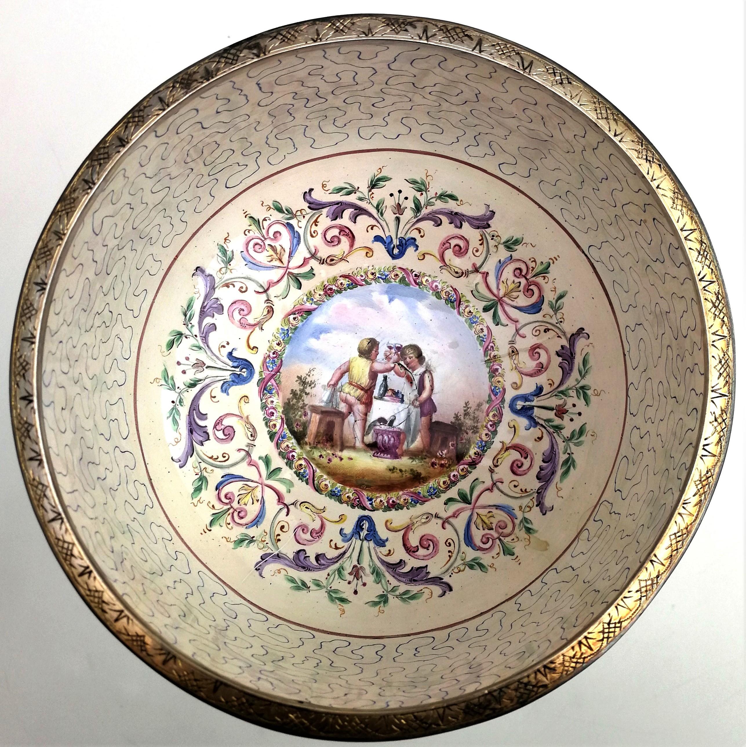 Antique Viennese Enamel & Silver Cup & Cover c 1870 (Vienna, Austria) 10