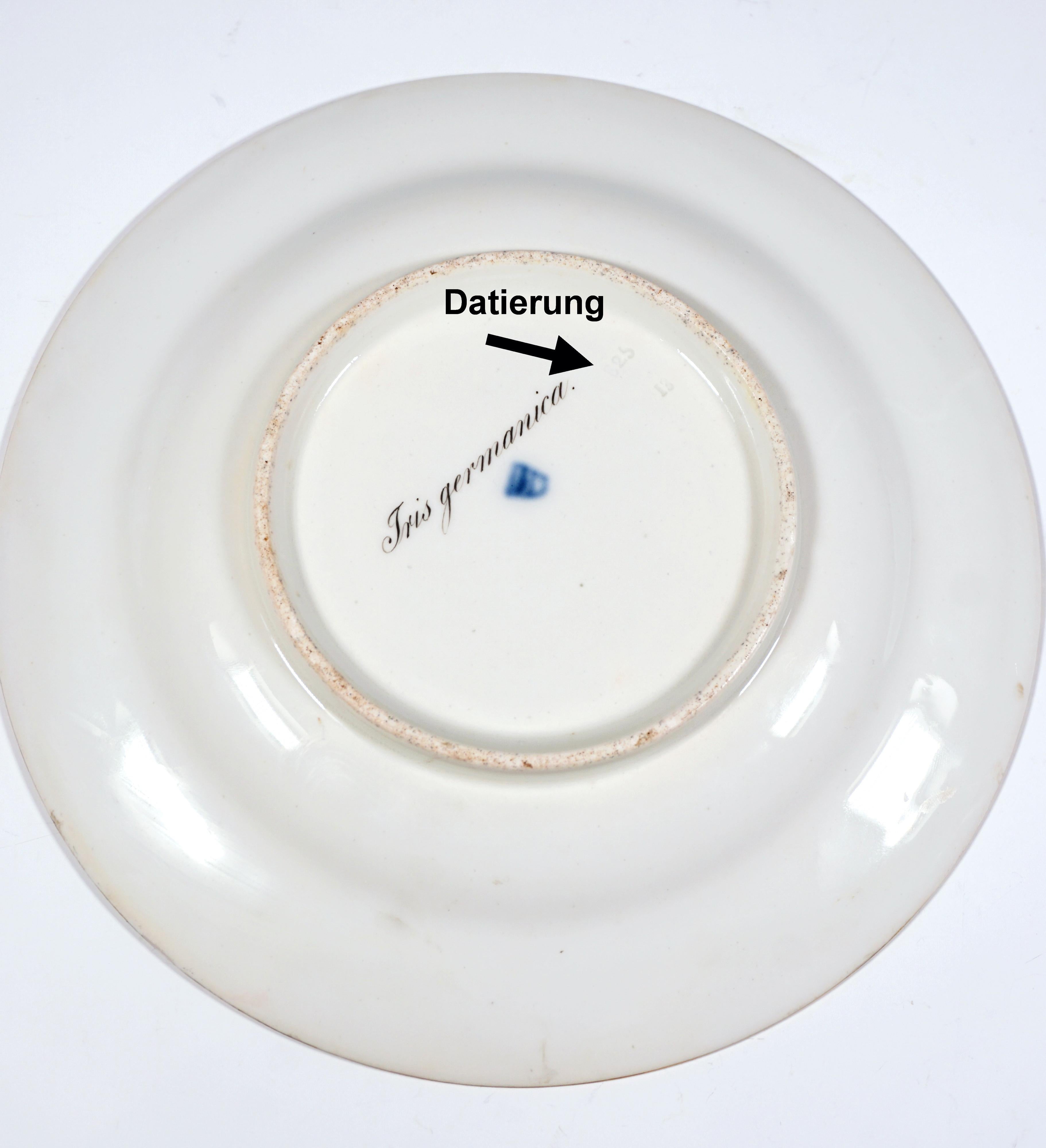 Porcelana imperial vienesa antigua, Plato de esplendor botánico, 