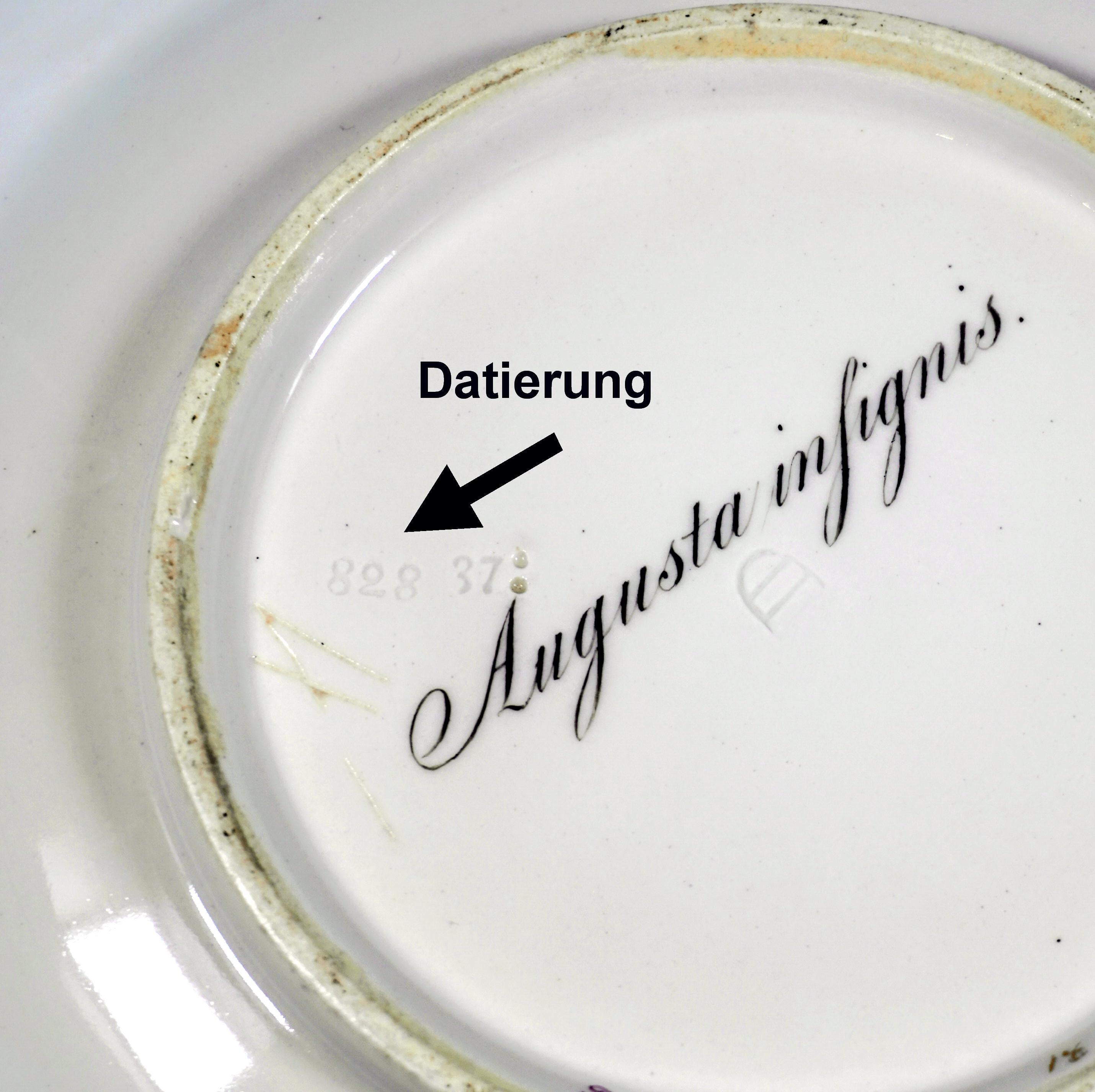 Porcelana imperial vienesa antigua, Plato de esplendor botánico, 