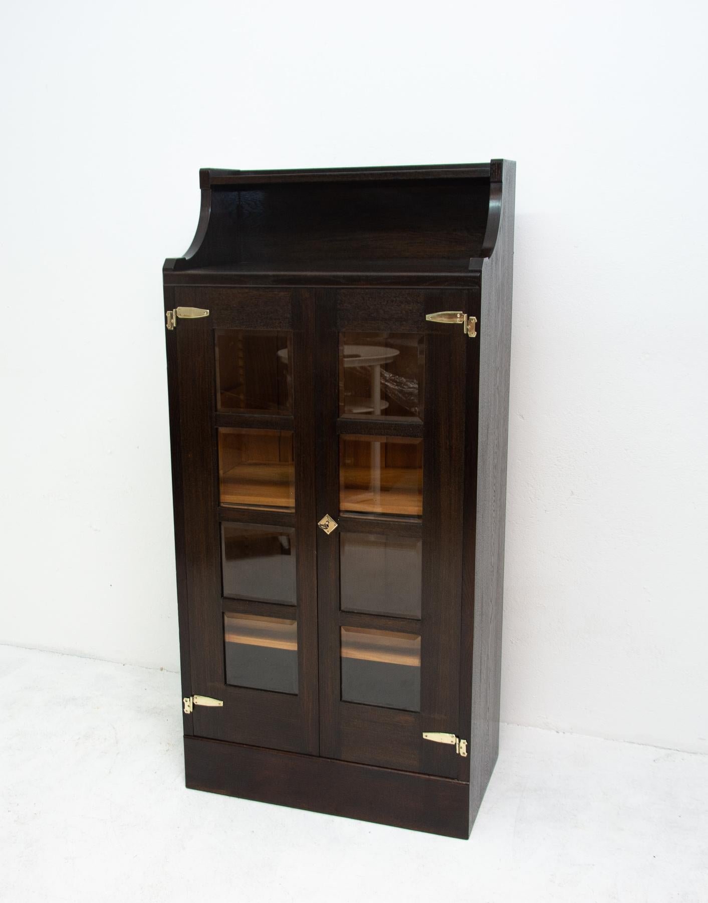 Vienna Secession Antique Viennese Secession Library Cabinet in Oak, 1910