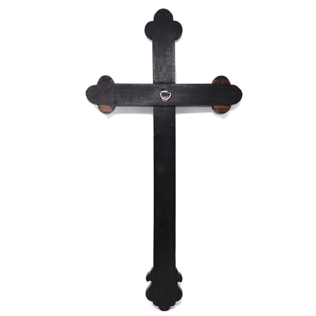Inlay Antique Vietnamese or Southern Chinese Catholic Latin Cross For Sale