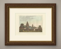 Vue ancienne d'un complexe de temples chinois et d'une pagode, par Sanquirico, 1815