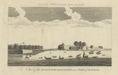 Vue ancienne de Batavia Port Jakarta - Fortifications hollandaises de la VOC 1778