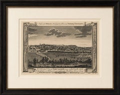 Antique View of Jerusalem Holy Land Engraving, Millar Geography, ca. 1760