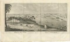 Antique View of Raschid or Rosetta on the Nile, Niebuhr, 1776