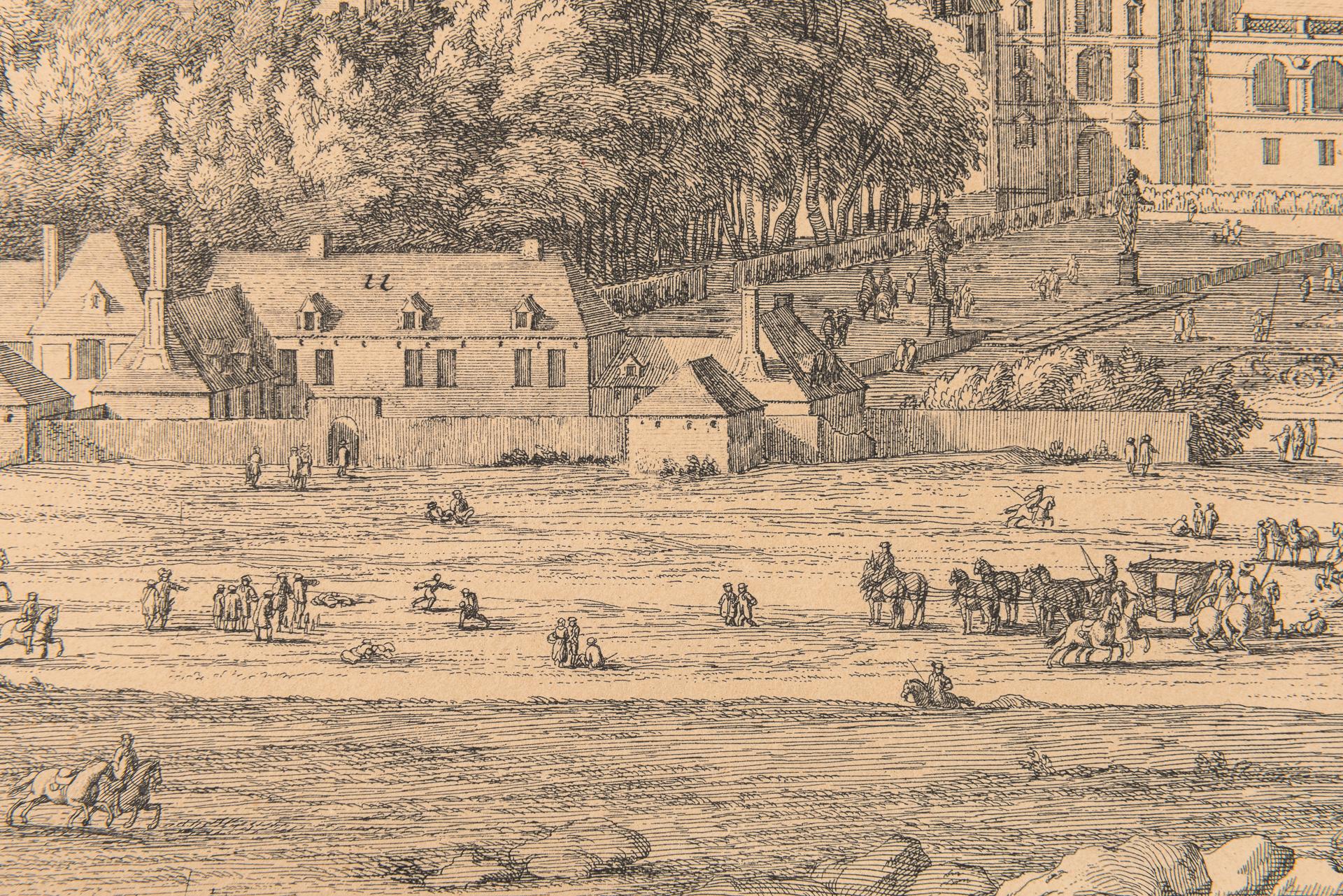 Vue ancienne du château de Fontainbleau depuis le jardin en vente 1
