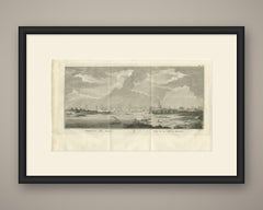 Antique View of the City of Damietta, Niebuhr Copper Engraving, 1776