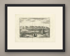 Antique View of the City of Shiraz, Niebuhr Copper Engraving, 1780