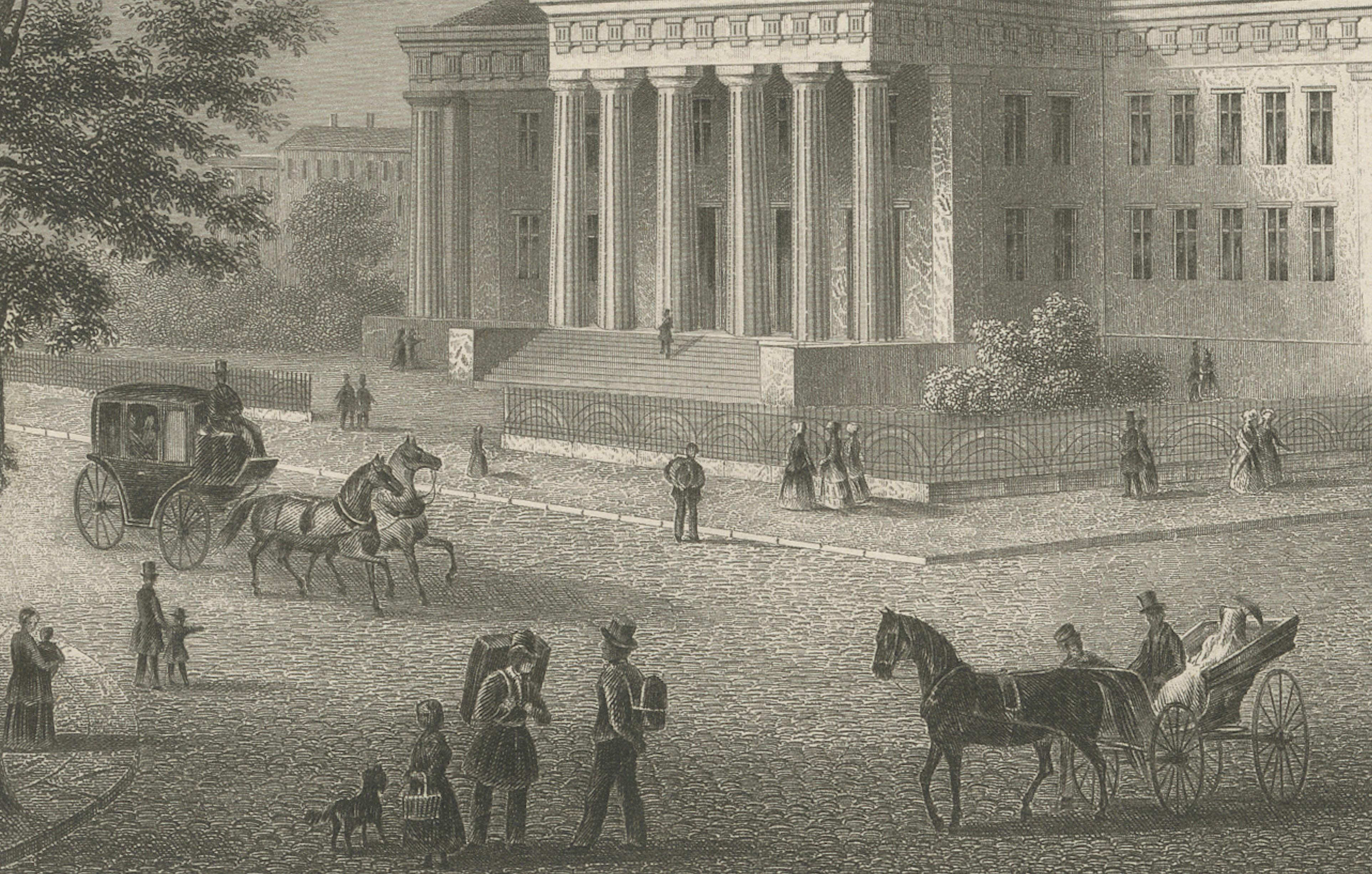 Antique View of the Old Courthouse in St. Louis Missouri, ca. 1850