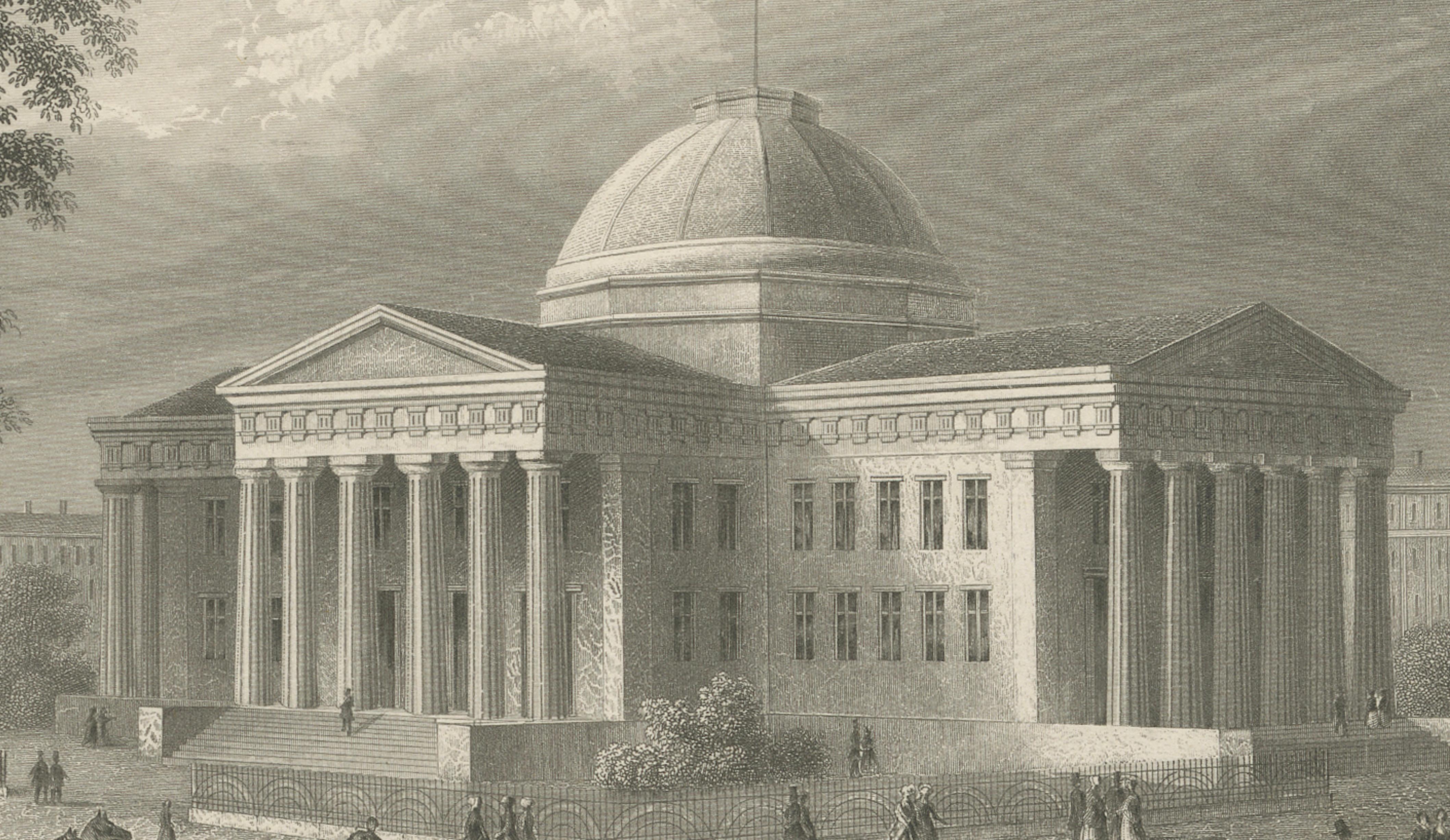 Antique View of the Old Courthouse in St. Louis Missouri, ca. 1850
