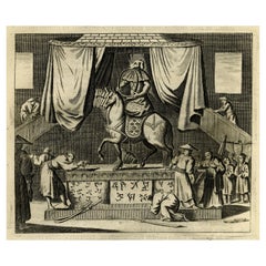 Antique View of the Temple of Amidain Edo 'Tokyo' and the 7-Headed Horse, 1669