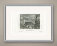 Antique View of the Tombs of the Kings, Jerusalem, Steel Engraving, circa 1850