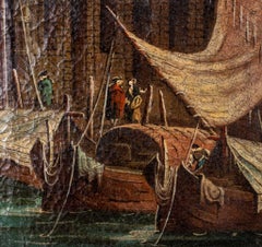 Antica veduta di Venezia dipinto a olio su tela