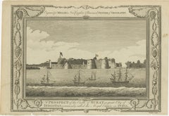 Antique View Surat Castle India – Mughal Empire Port, Millar 1782