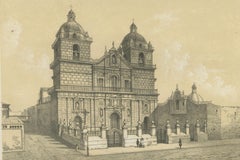 Antique Views of Lima – Iglesia de San Francisco & Iglesia de San Pedro, 1865