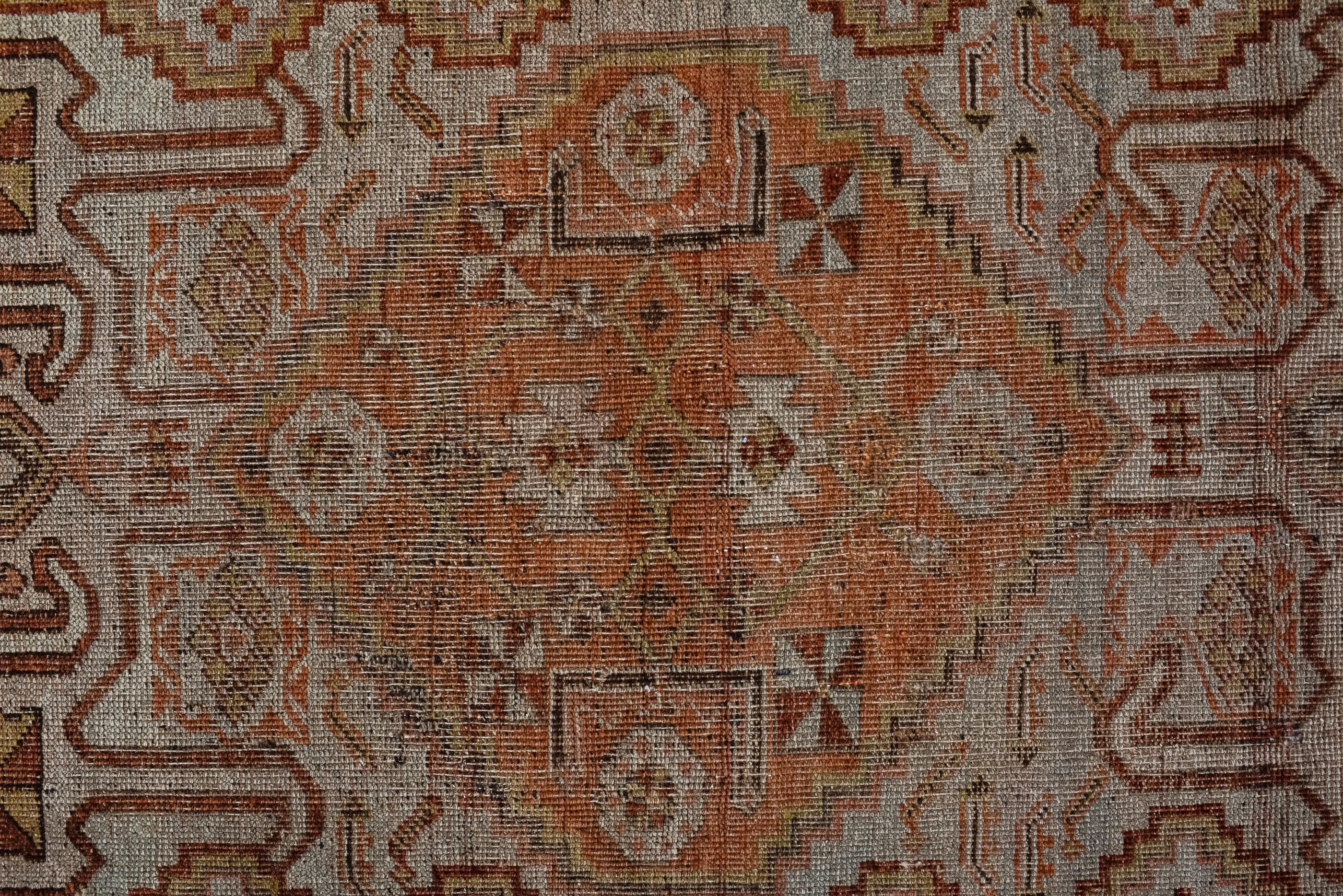 Hand-Knotted Antique Village Bidjar with Rust Field  For Sale