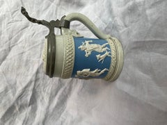 Antique Villeroy & Boch Beer Stein with Pewter Lid