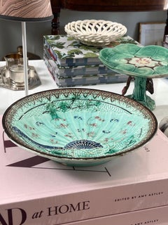 Antique Villeroy & Boch Majolica Fan Bowl, c. 1900
