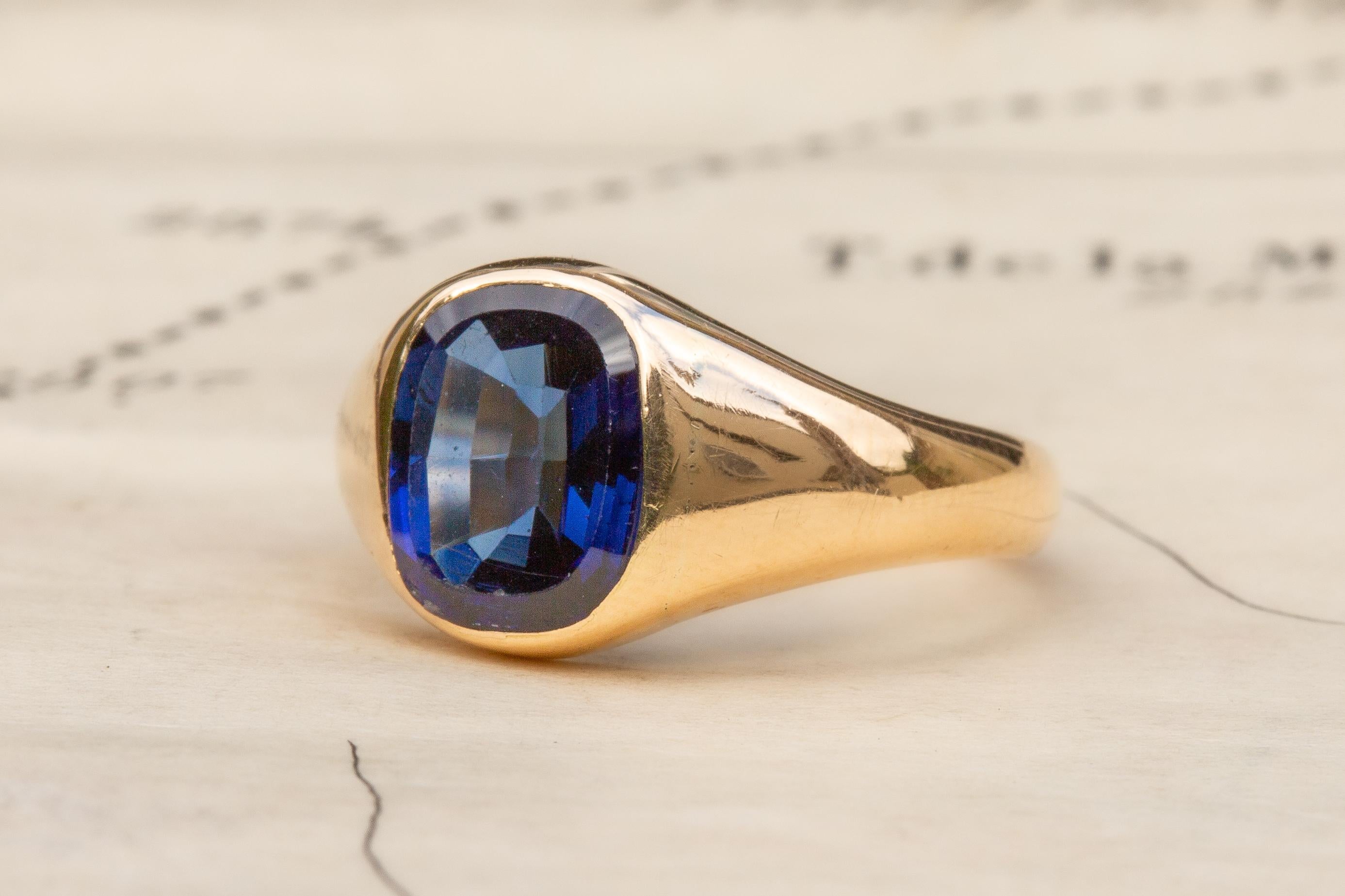 sapphire 14k gold ring