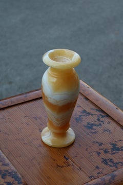 Antike Vintage-Dekorationsvase, 21 cm hoch, 8 cm Durchmesser, einzigartiges Design aus Onyx