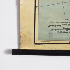 Carte murale australienne ancienne par W & A K Johnston