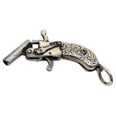 Antique/Vintage Austrian watch chain fob of a pistol circa 1900