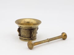 Antique Vintage Brass Mortar and Pestle