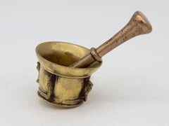 Antique Vintage Brass Mortar and Pestle