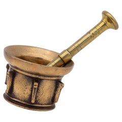 Antique Vintage Brass Mortar and Pestle