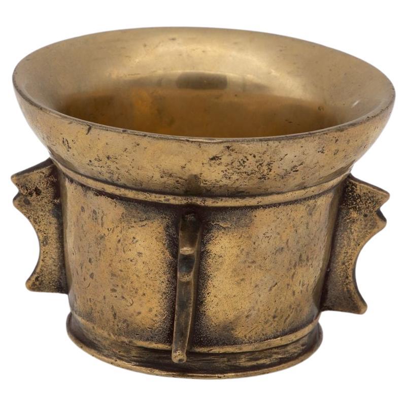Antique Vintage Brass Mortar For Sale