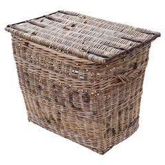 Antique Vintage Cane Very Large Strong Log or Storage Basket
