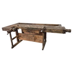 Antique Vintage Carpenter's Workbench