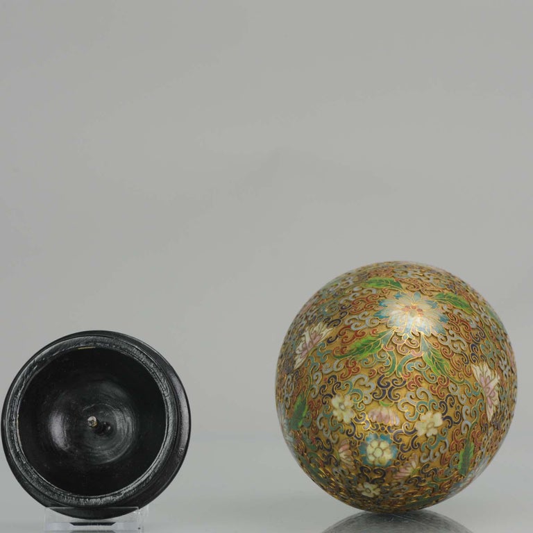 Antique / Vintage Chinese Cloisonné Egg Vase Bronze China Flowers Lotus at 1stDibs cloisonne