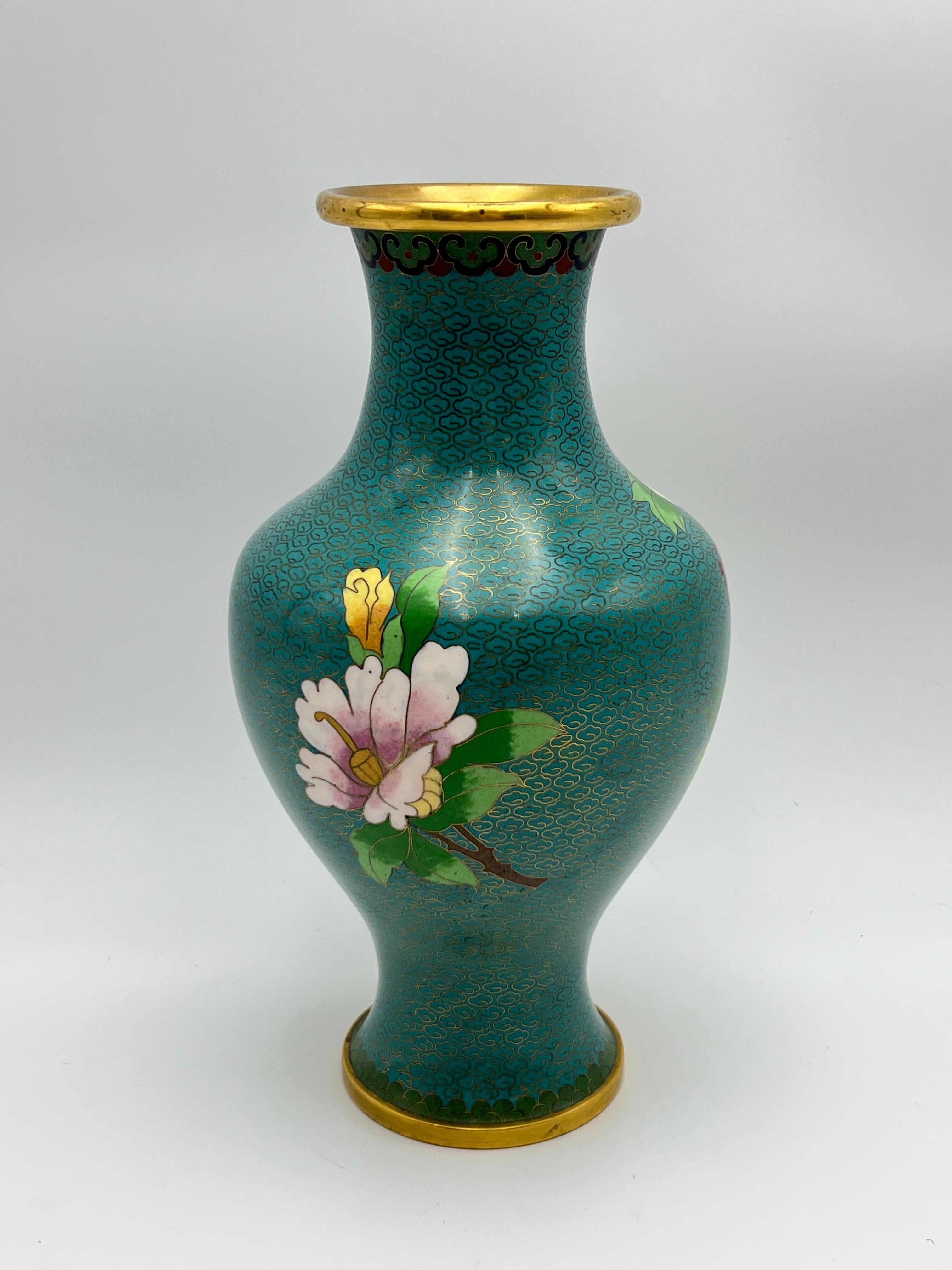 Cinese Vaso di cloisonne cinese antico / d'epoca in vendita