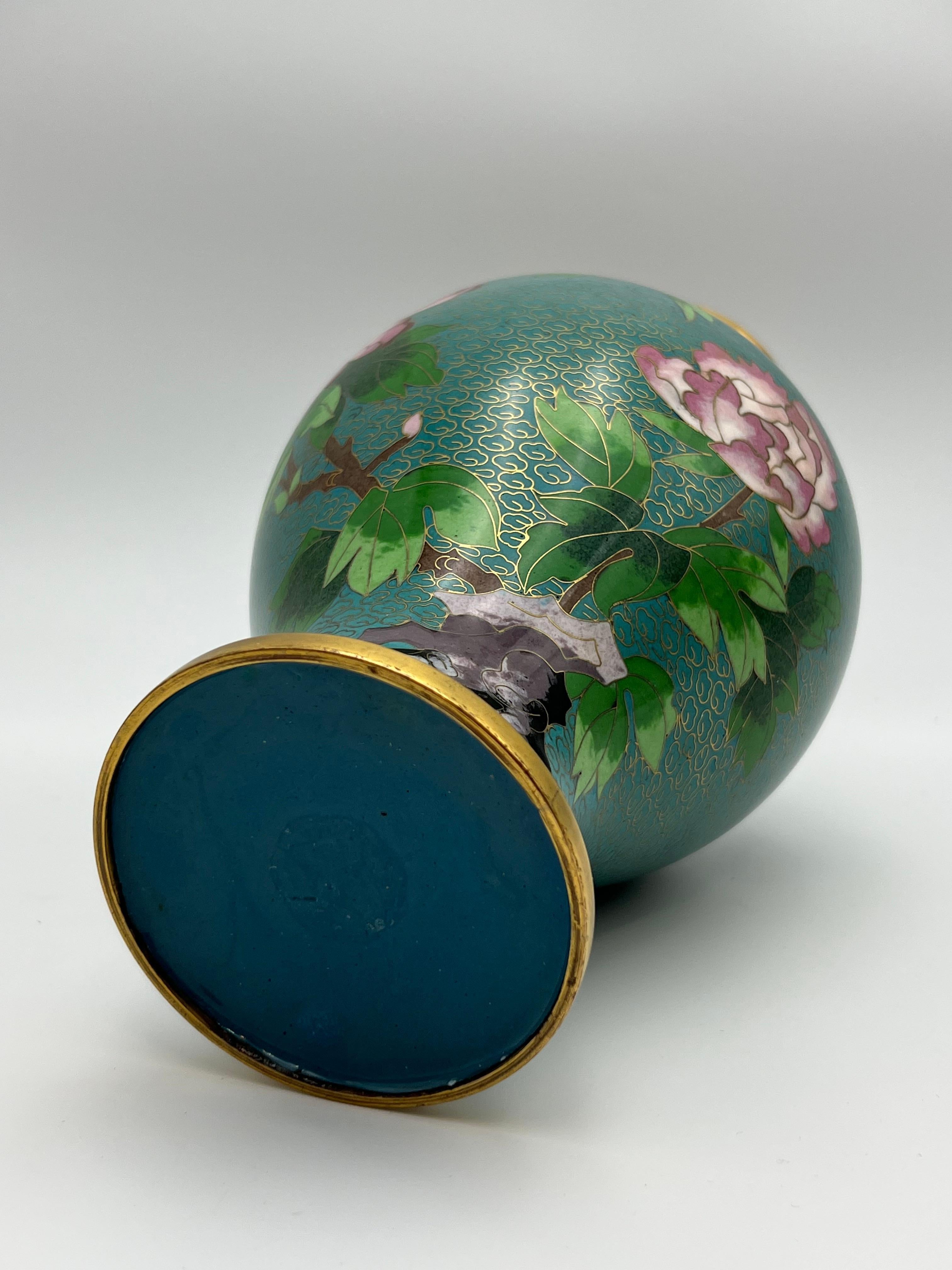 XX secolo Vaso di cloisonne cinese antico / d'epoca in vendita