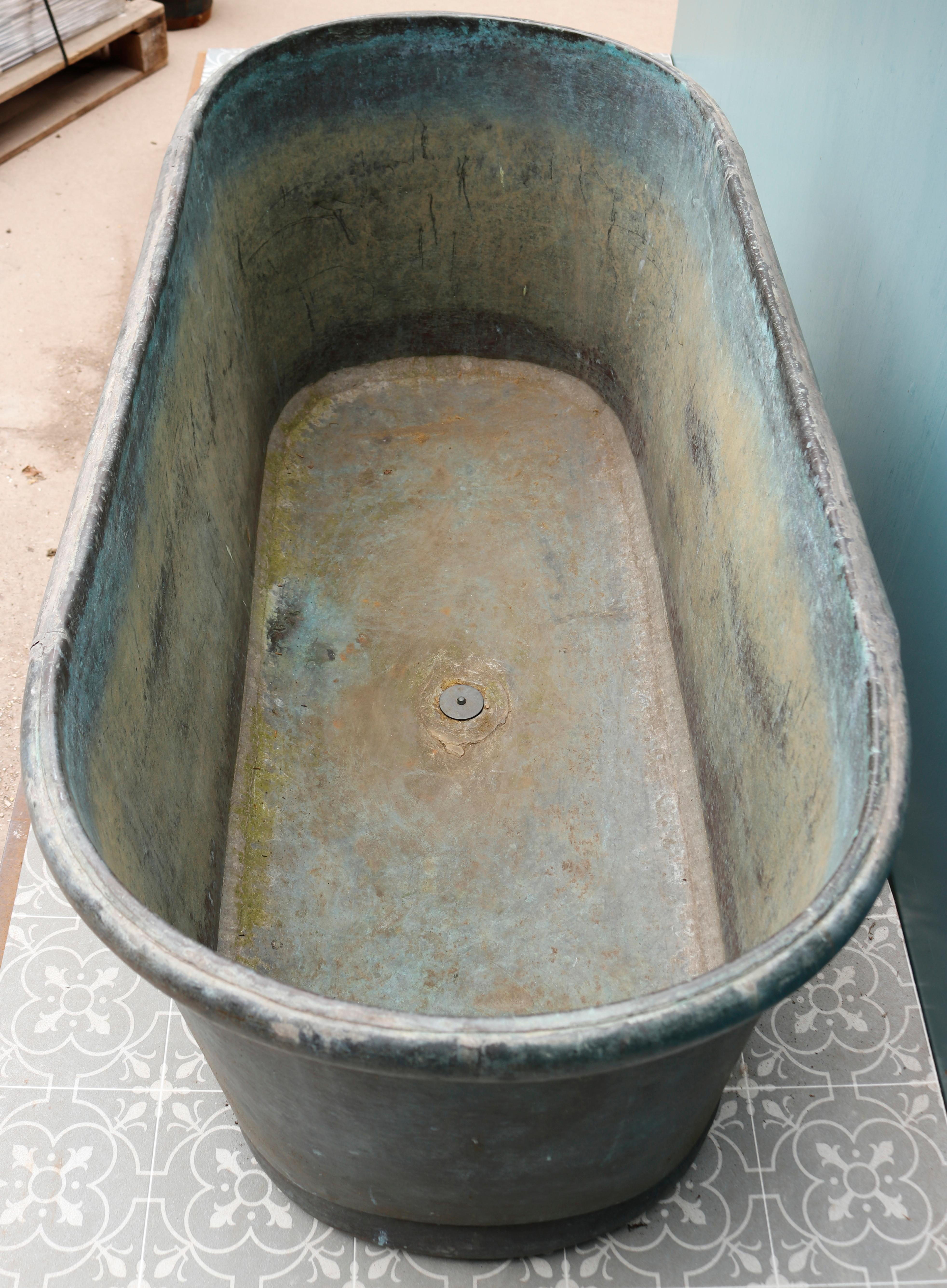 Antique Vintage Copper Bath Tub 3