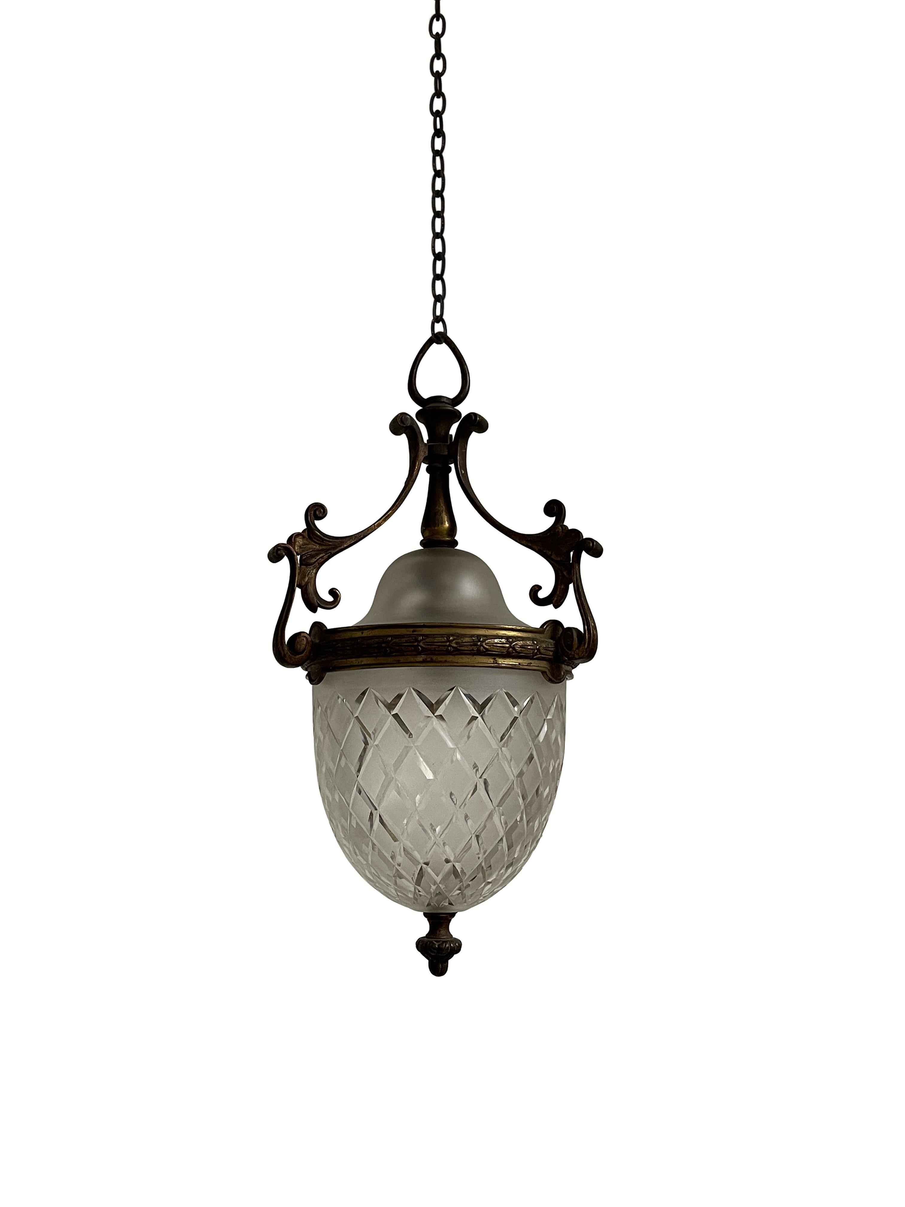 edwardian glass pendant light