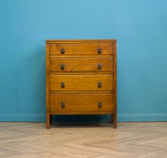 Antike Vintage-Kommode im edwardianischen Arts-and-Crafts-Stil aus Eiche, um 1900