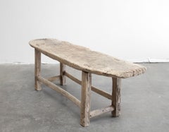 Antike Vintage Ulme Holzbank